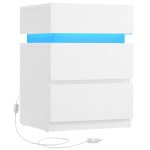 VASAGLE Noptiera din MDF cu iluminare LED