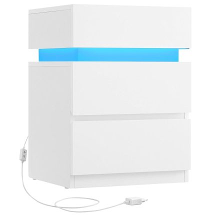 VASAGLE Noptiera din MDF cu iluminare LED