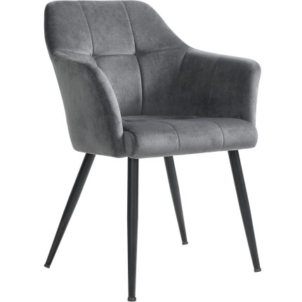 SONGMICS Scaun living tapitat din catifea cu cotiere