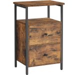 VASAGLE Noptiera cu 2 sertare pentru dormitor