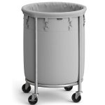 SONGMICS Cos de rufe rotund cu roti