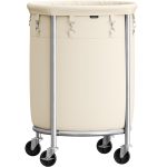 SONGMICS Cos de rufe rotund cu roti