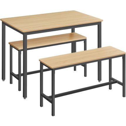 VASAGLE Masa de bar cu 2 banci