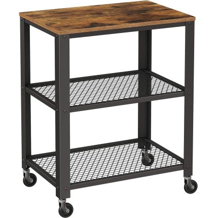 VASAGLE Carucior de servire pe roti