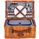 Cos de picnic echipat pentru 4 persoane Deluxe