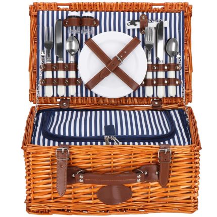 Cos de picnic echipat pentru 4 persoane Deluxe