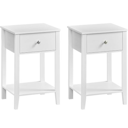 VASAGLE Set de 2 noptiere din bambus