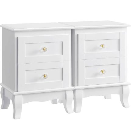 VASAGLE Set de 2 noptiere din MDF