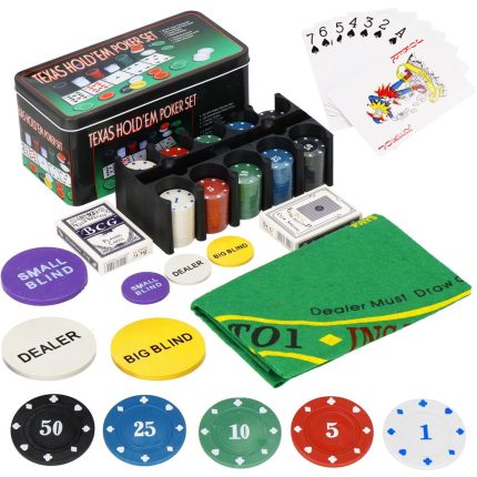 Set de Poker Complex cu 200 de jetoane