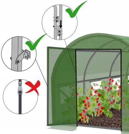 tip tunel cu cadru metalic