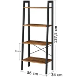 cadru otel cu 4 polite din MDF