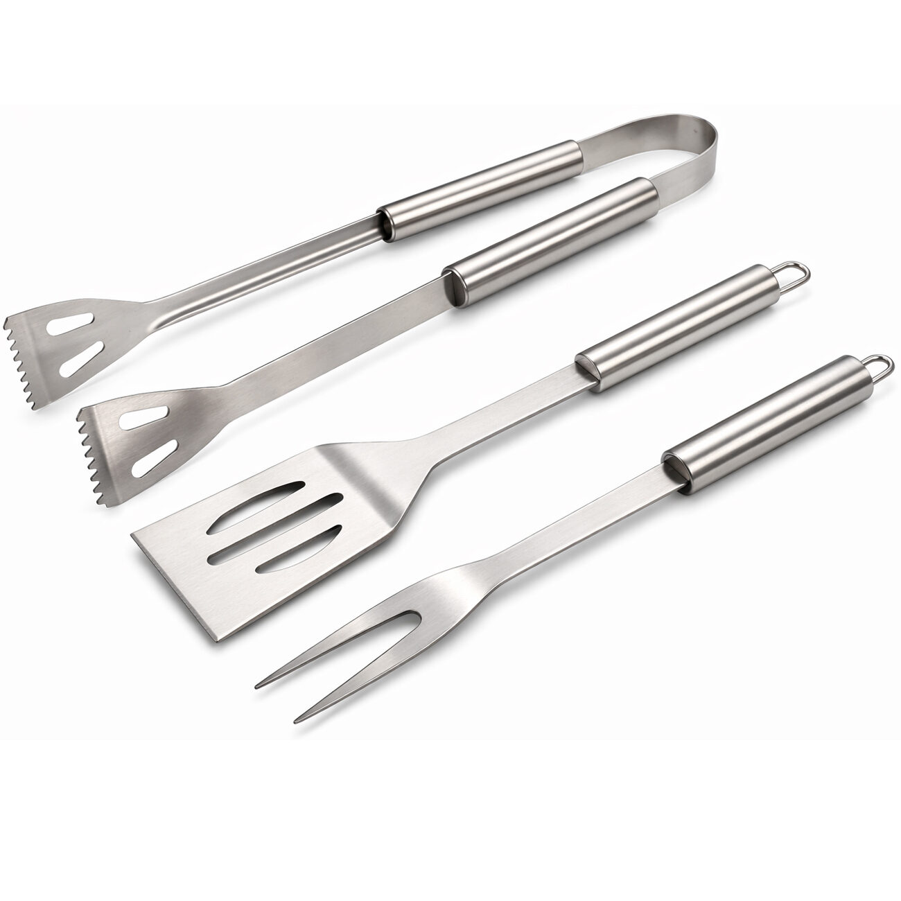 Set 3 ustensile pentru gratar din otel inoxidabil Set 3 ustensile pentru gratar din otel inoxidabil