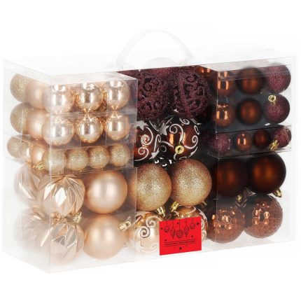 Set globuri brad si varf stea