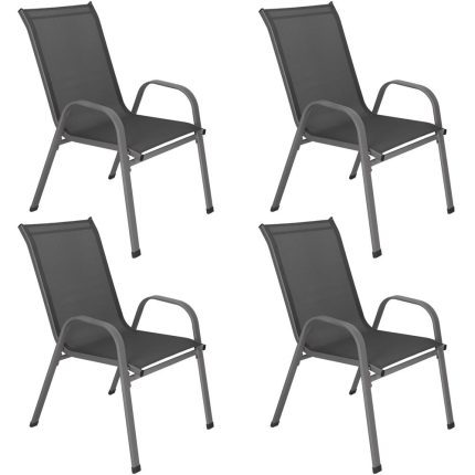 Set 4 scaune gradina cu brate