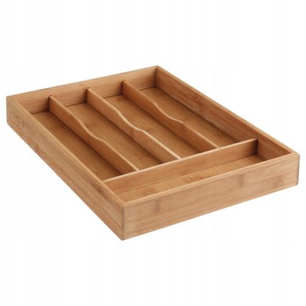 Organizator tacamuri 5Five din bambus si MDF cu 5 compartimente