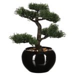 Bonsai artificial Atmosphera in ghiveci ceramic cu pietricele decorative