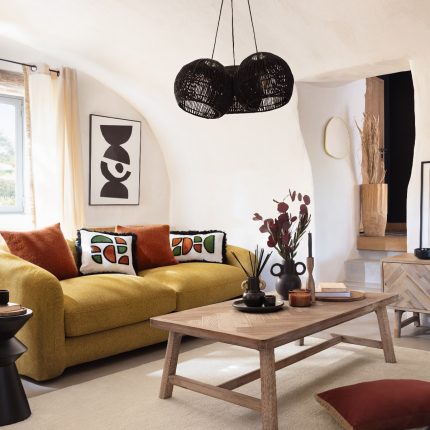 lemn acacia si blat MDF chevron