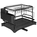 Suport vase 2 niveluri cu tava scurgere si suport tacamuri