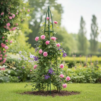 Pergola gradina piramidala pentru plante cataratoare
