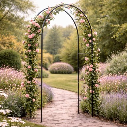 Pergola gradina decorativa pentru plante cataratoare cu ancore