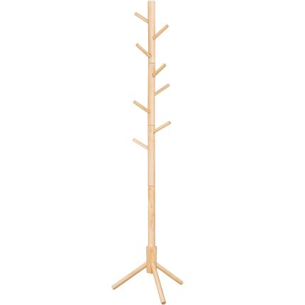 VASAGLE Cuier lemn masiv 47x47x175 cm
