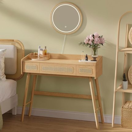 SONGMICS Masuta de toaleta cu oglinda iluminata LED