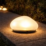 Lampa solara gradina tip piatra