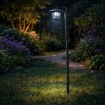 Lampa solara gradina 2in1 tip stalp felinar