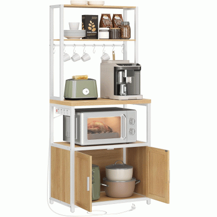 VASAGLE Raft bucatarie cu 4 prize