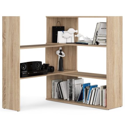 Etajera de colt pentru carti si decoratiuni