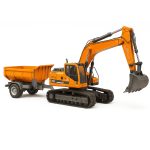 Set utilaje construction RC cu excavator si basculanta