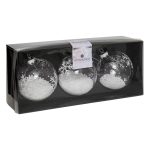 Set 3 globuri Craciun din sticla