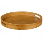 Tava servire rotunda 5Five din bambus si MDF