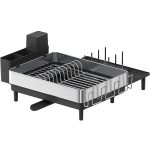 SONGMICS Suport vase inox cu scurgere extensibila